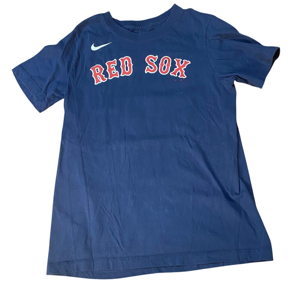 Nike dark navy Boston Red Soxs 16 shirt sleeve youth shirt SIZE L